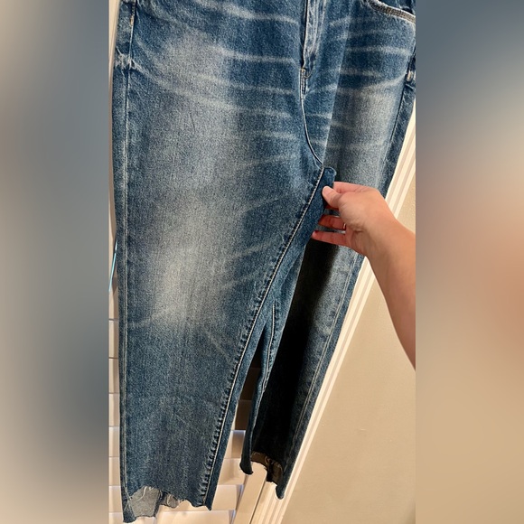 NWT Blank NYC Cinderella Story Blue Denim Distressed Hem Straight Leg Jean SZ 31 - Picture 7 of 15